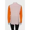 Two tone silk blouse