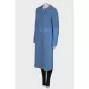 Combined blue wool coat