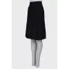 Black striped midi skirt