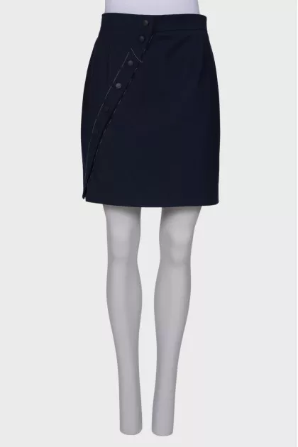 Blue skirt with buttons on the side