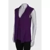 Purple sleeveless blouse