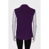 Purple sleeveless blouse
