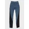 High rise combination jeans