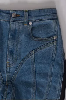 High rise combination jeans