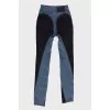 High rise combination jeans