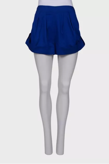 Navy blue draped shorts