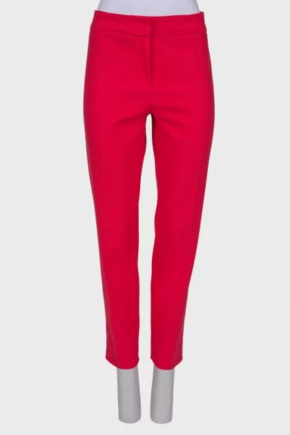 Red straight pants