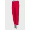 Red straight pants