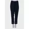 Navy blue loose fit trousers