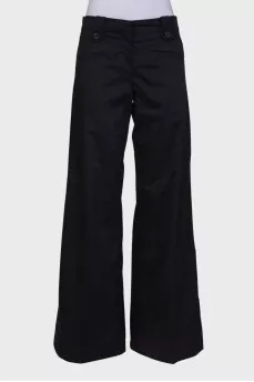 Black flared trousers