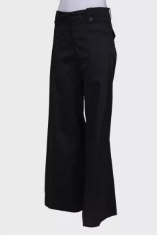 Black flared trousers