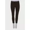 Brown jeans with embroidery