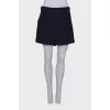 Navy blue wool shorts