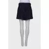 Navy blue wool shorts