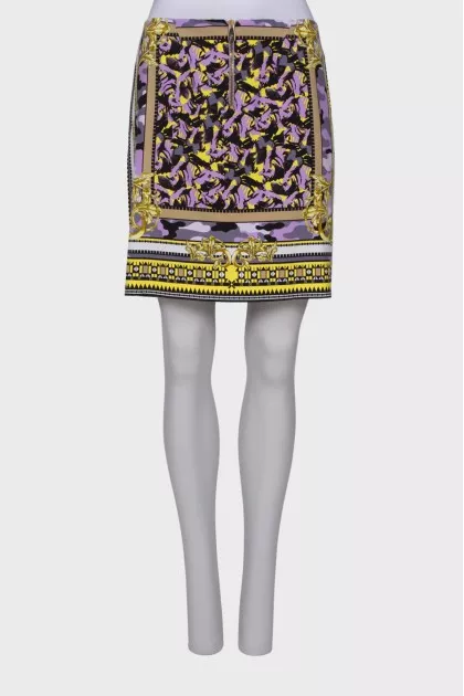 Straight skirt in print