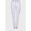 White straight fit jeans