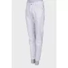White straight fit jeans