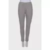 Gray trousers with tag