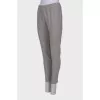 Gray trousers with tag