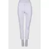 White straight trousers