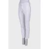 White straight trousers