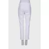 White straight trousers
