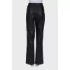 Black eco-leather trousers