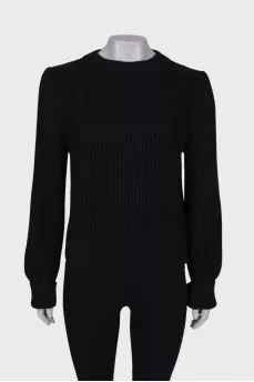 Black knitted sweater