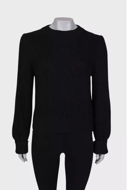 Black knitted sweater