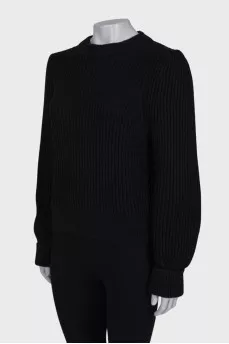 Black knitted sweater