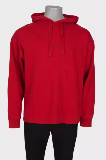 Men's red hoodie
