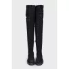 Suede over the knee boots with stars
