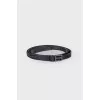 Leather belt with rhinestones