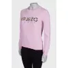 Pink sweatshirt with brand logo