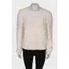 Knitted milky sweater with tag