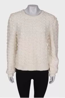 Knitted milky sweater with tag