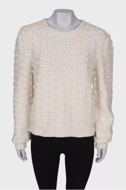 Knitted milky sweater with tag