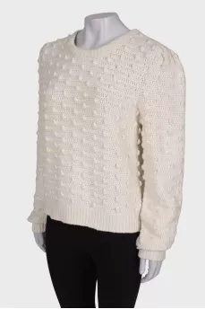 Knitted milky sweater with tag