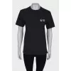 Dark gray T-shirt with patches