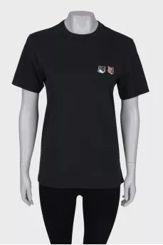 Dark gray T-shirt with patches