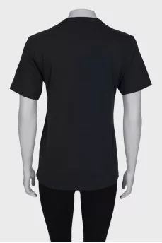Dark gray T-shirt with patches