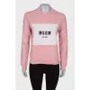 Pink sweatshirt with print and logo