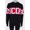 Printed ribbed sweatshirt