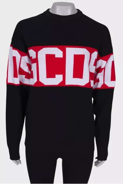 Printed ribbed sweatshirt