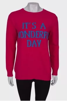 Pink wool and cashmere sweater