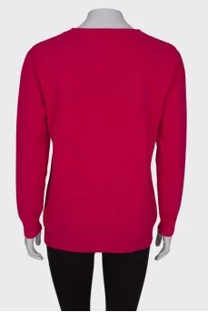 Pink wool and cashmere sweater