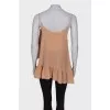 Silk top with brooch