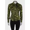 Green zebra print shirt