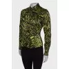 Green zebra print shirt