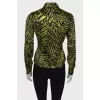 Green zebra print shirt